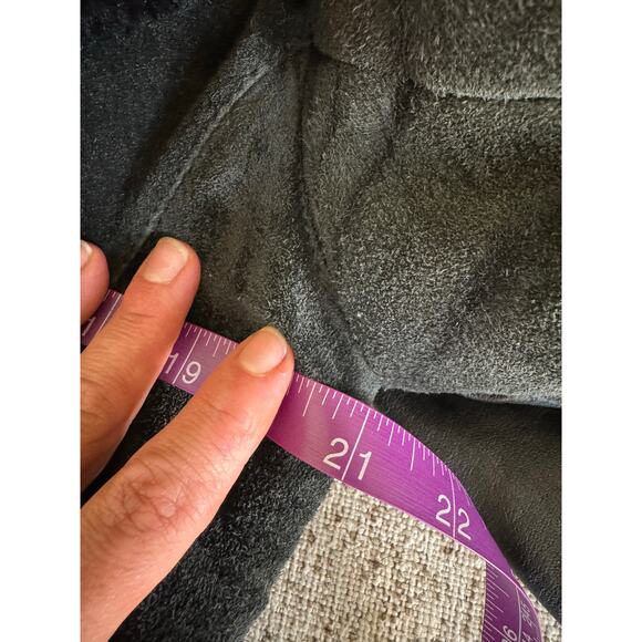 Express Vintage Maximalist Suede Maxi Statement Coat - Black, Small - Picture 5 of 11